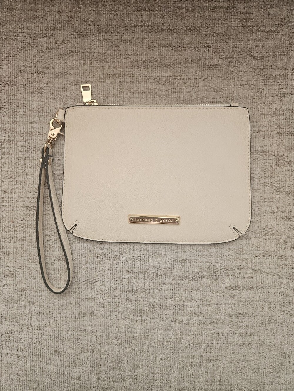 Poppy & Peonies Everyday Crossbody Cream Wristlet Clutch